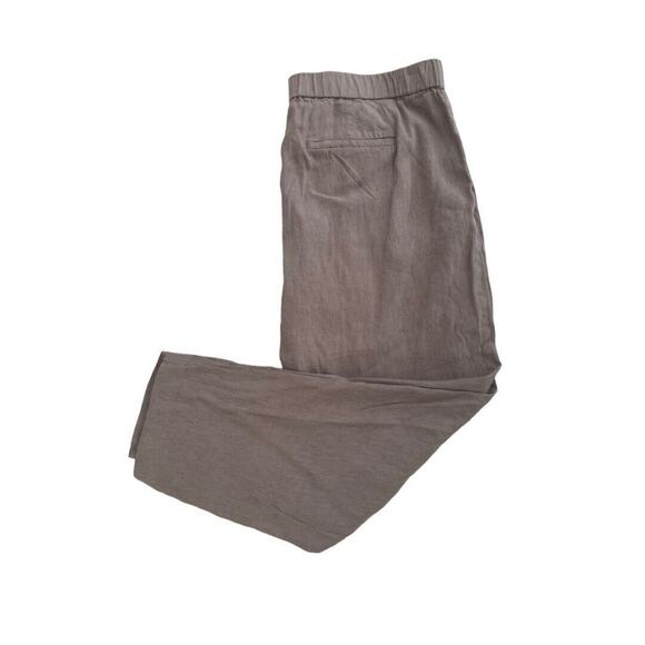 Large J. Jill Light Brown Linen Blend Pants - Picture 1 of 8